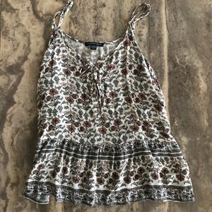 American Eagle Lace Up Top